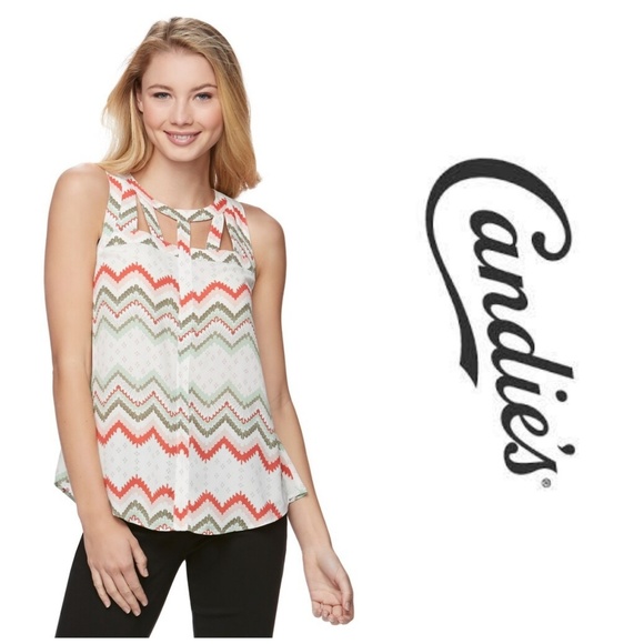 Candie's | Scoopneck Cutout Top - Picture 1 of 6